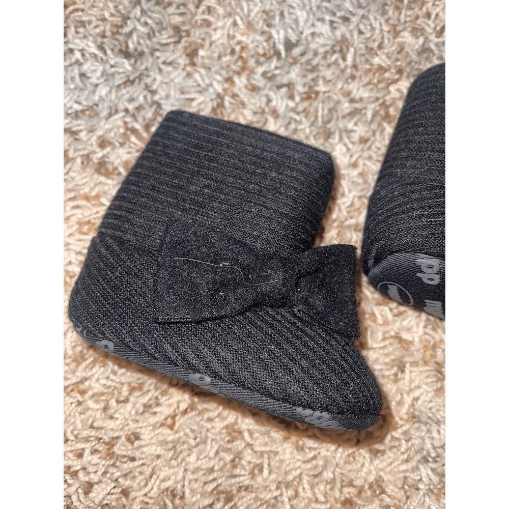 6-12 Month Black Fleece Lined Boots